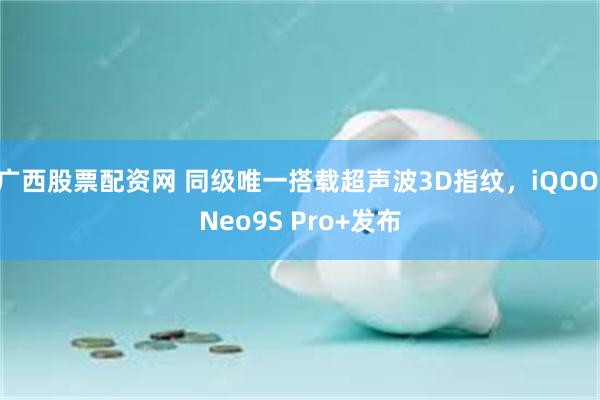 广西股票配资网 同级唯一搭载超声波3D指纹，iQOO Neo9S Pro+发布